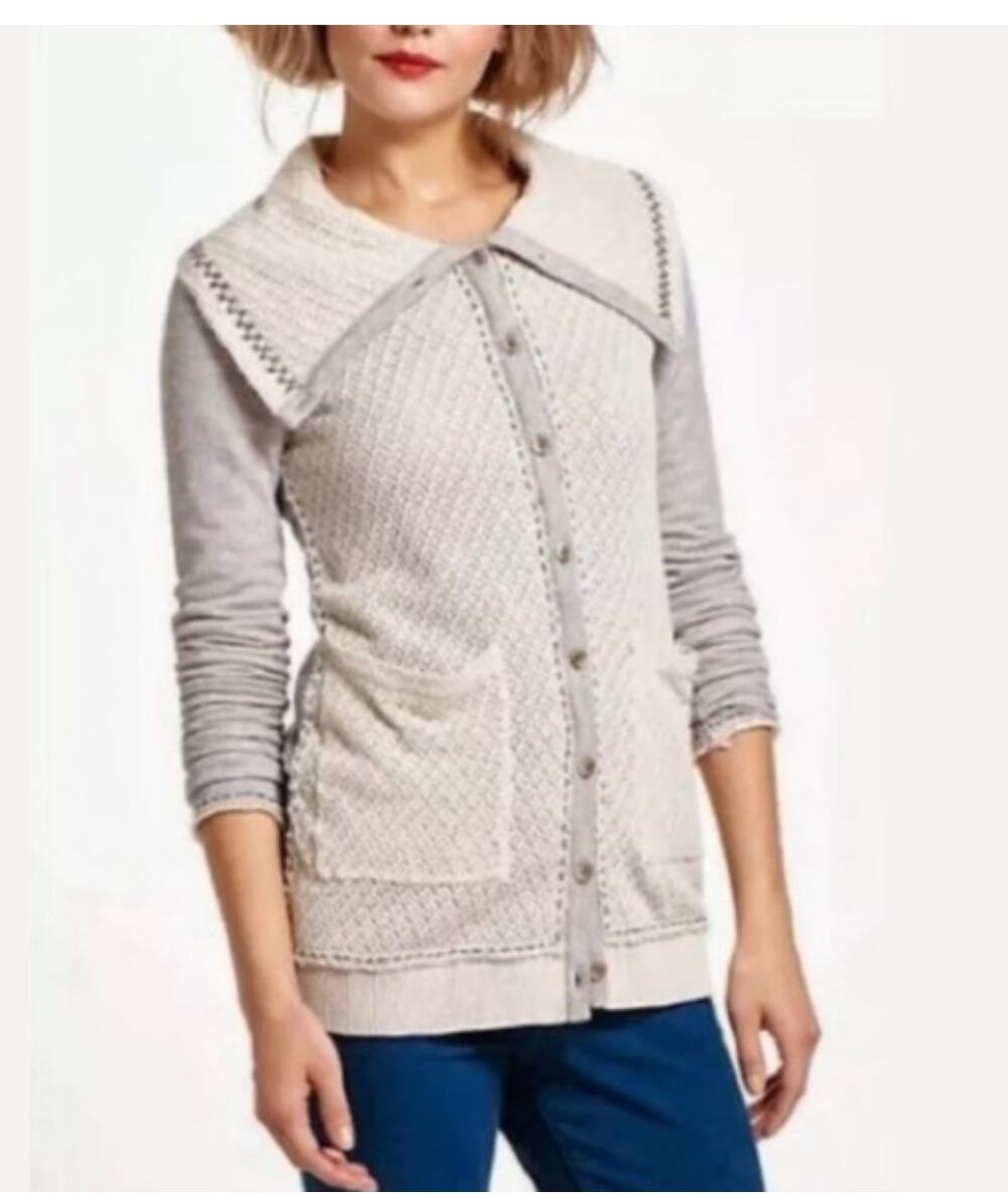 Anthropologie Saturday Sunday Sweatshirt Cardigan Sweater L